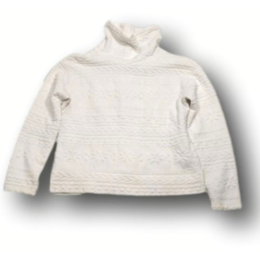 Textured cowl neck cropped sweatshirt